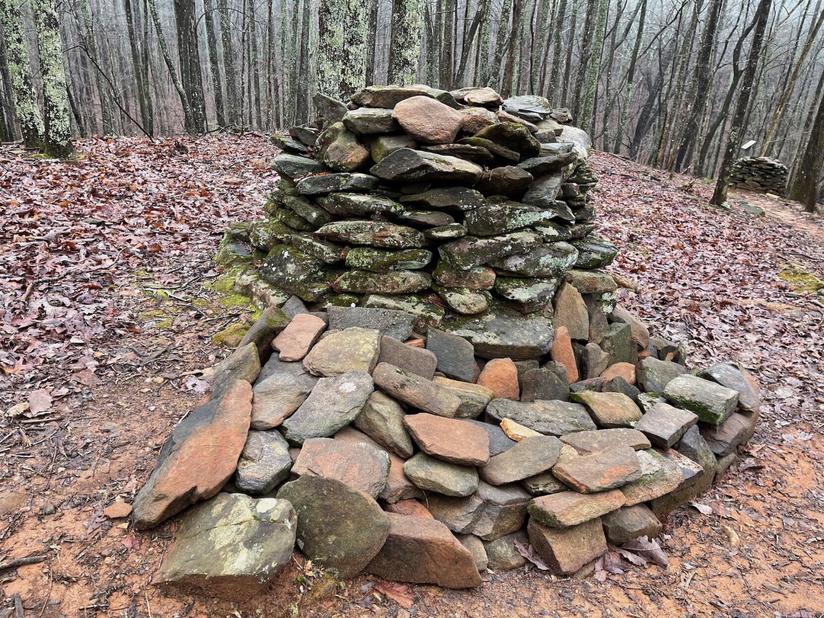 This ancient Indian mound was carefully stabilized to its original condition.